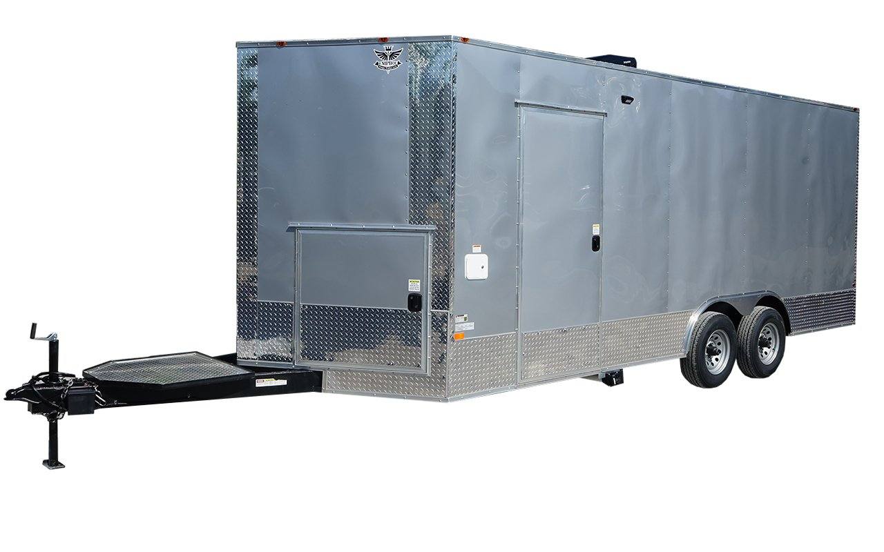 405-8.5-x-20-concession-food-trailer-silver-event-catering-elite-1.jpg 8.5' x 20' Concession Food Trailer Silver Event Catering Elite