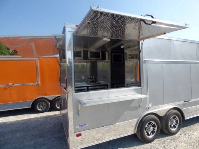 406-8.5-x-20-concession-food-trailer-silver-frost-catering-event-17.jpg 8.5' x 20' Concession Food Trailer Silver Frost Catering Event