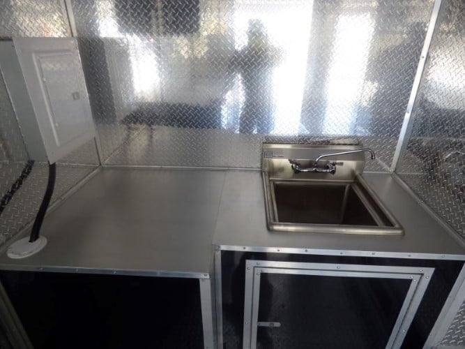 406-8.5-x-20-concession-food-trailer-silver-frost-catering-event-4.jpg 8.5' x 20' Concession Food Trailer Silver Frost Catering Event