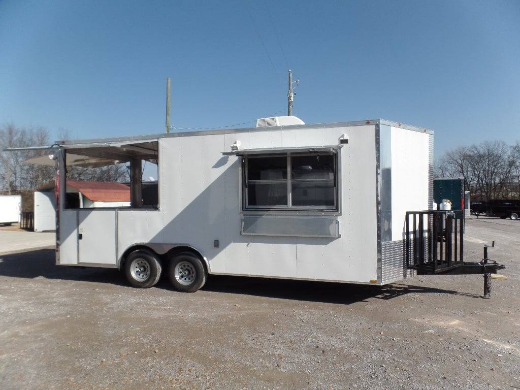 408-8.5-x-20-concession-food-trailer-white-bbq-event-catering-13.jpg 8.5' x 20' Concession Food Trailer White BBQ Event Catering
