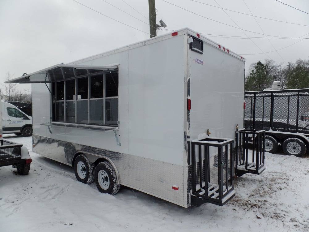 409-8.5-x-20-concession-food-trailer-white-event-catering-10.jpg 8.5' x 20' Concession Food Trailer White Event Catering