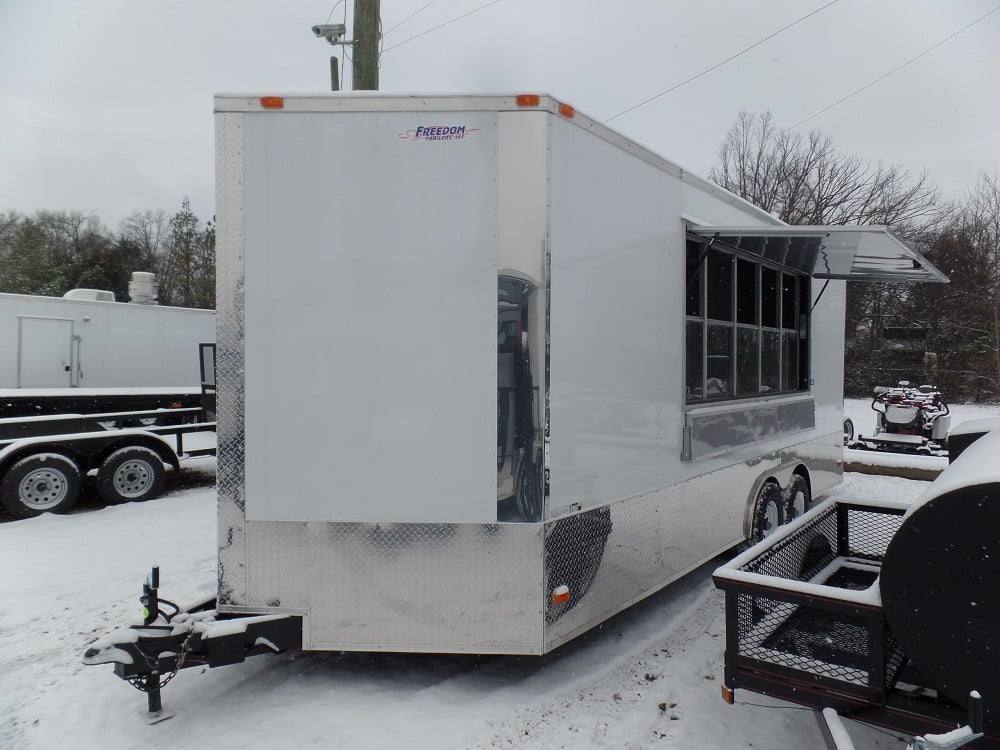 409-8.5-x-20-concession-food-trailer-white-event-catering-17.jpg 8.5' x 20' Concession Food Trailer White Event Catering