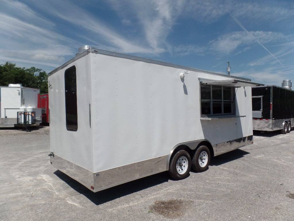 410-8.5-x-20-concession-food-trailer-white-event-catering-13.jpg 8.5' x 20' Concession Food Trailer White Event Catering