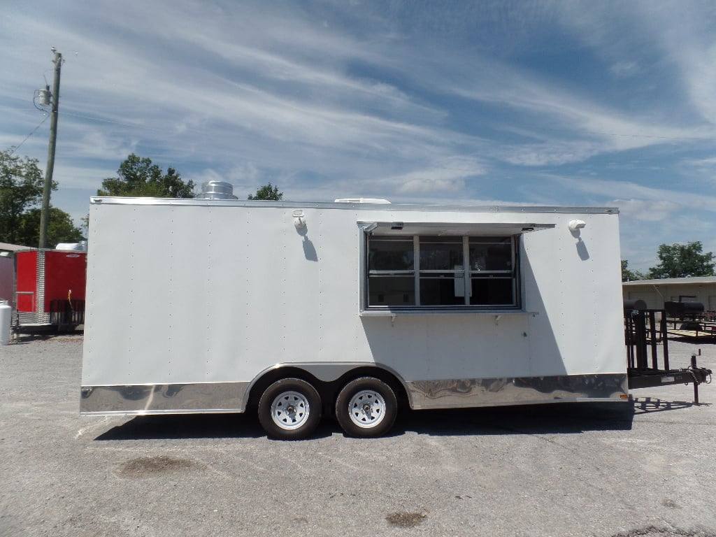 410-8.5-x-20-concession-food-trailer-white-event-catering-16.jpg 8.5' x 20' Concession Food Trailer White Event Catering