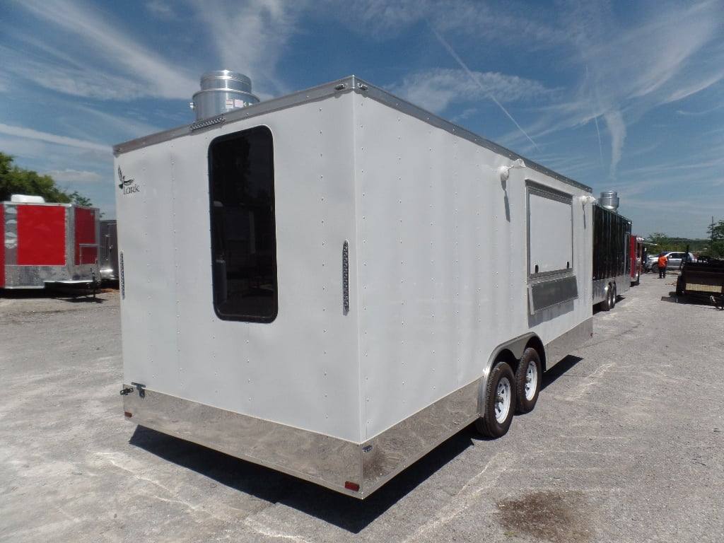 410-8.5-x-20-concession-food-trailer-white-event-catering-3.jpg 8.5' x 20' Concession Food Trailer White Event Catering