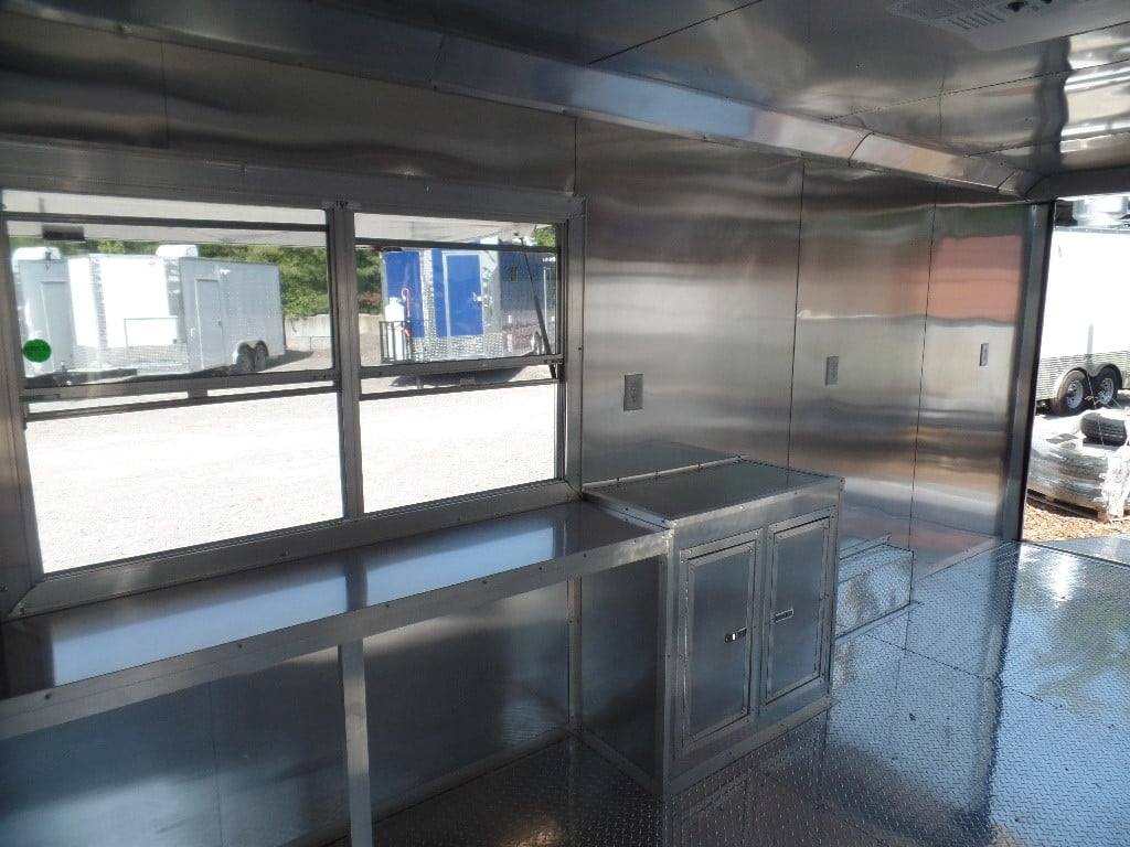 411-8.5-x-20-concession-food-trailer-white-event-catering-12.jpg 8.5' x 20' Concession Food Trailer White Event Catering