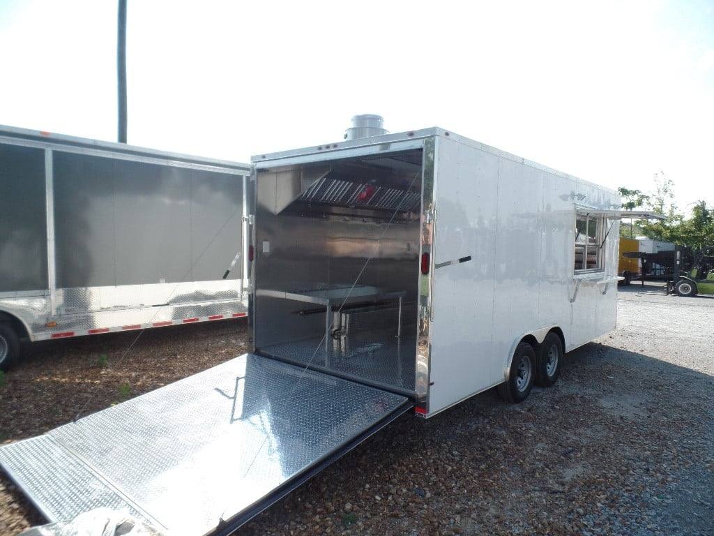 411-8.5-x-20-concession-food-trailer-white-event-catering-18.jpg 8.5' x 20' Concession Food Trailer White Event Catering