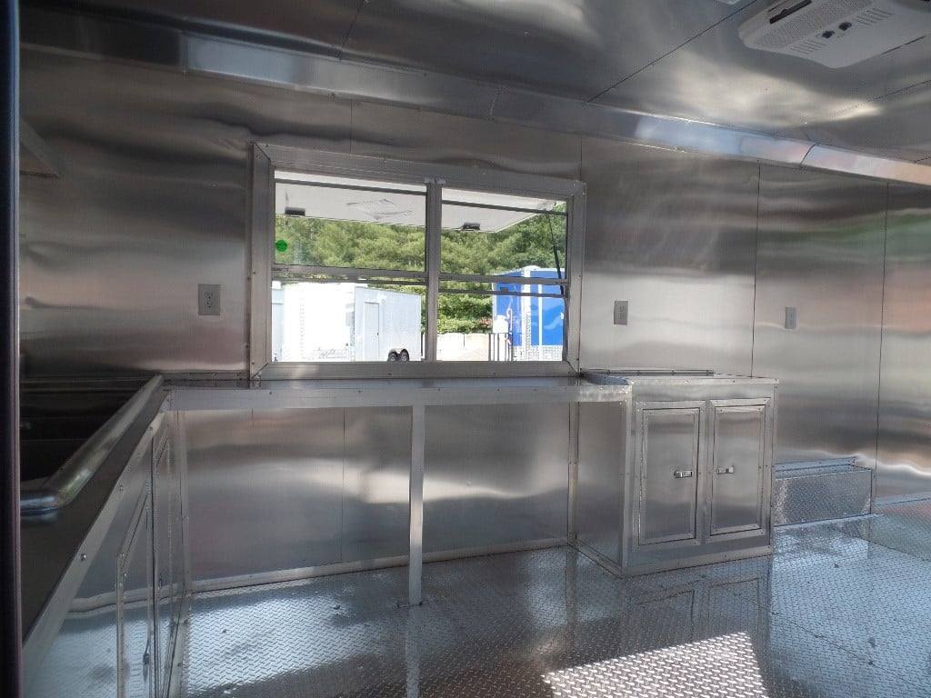 411-8.5-x-20-concession-food-trailer-white-event-catering-3.jpg 8.5' x 20' Concession Food Trailer White Event Catering