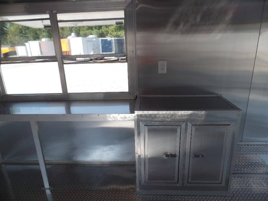 411-8.5-x-20-concession-food-trailer-white-event-catering-4.jpg 8.5' x 20' Concession Food Trailer White Event Catering