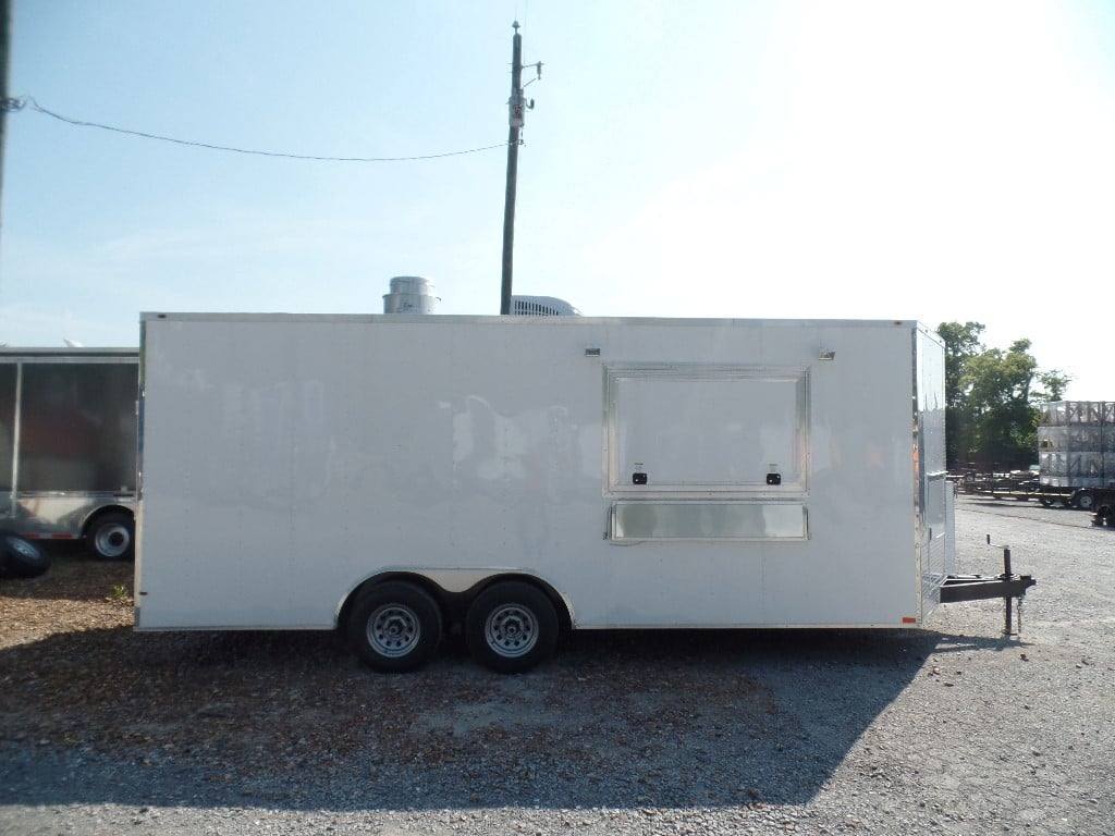 411-8.5-x-20-concession-food-trailer-white-event-catering-7.jpg 8.5' x 20' Concession Food Trailer White Event Catering