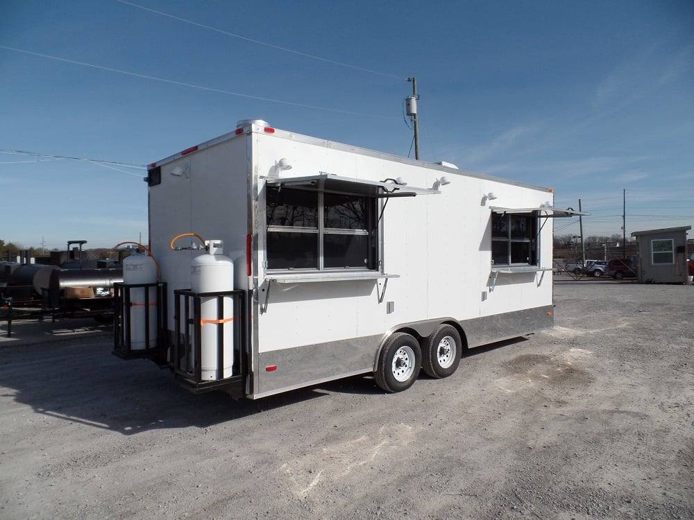 414-8.5-x-20-concession-food-trailer-white-with-appliances-5.jpg 8.5' x 20' Concession Food Trailer White With Appliances
