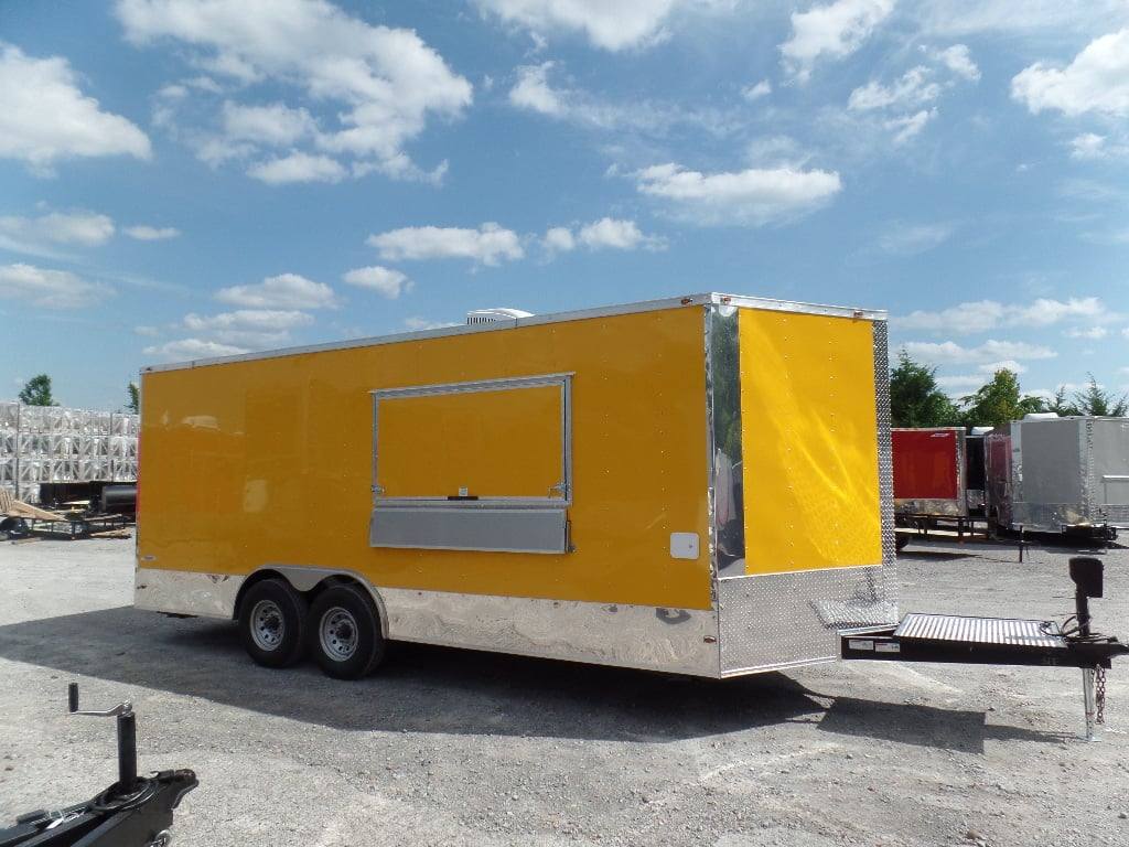 417-8.5-x-20-concession-food-trailer-yellow-event-catering-3.jpg 8.5' x 20' Concession Food Trailer Yellow Event Catering