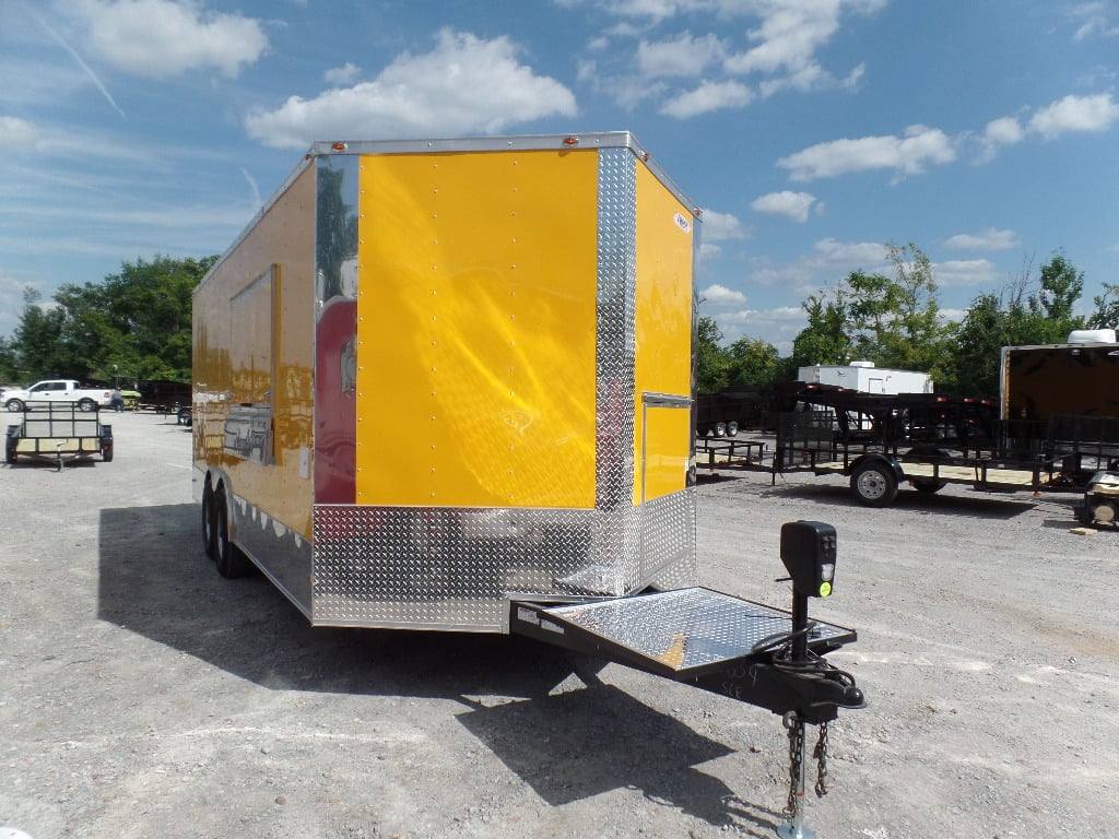 417-8.5-x-20-concession-food-trailer-yellow-event-catering-4.jpg 8.5' x 20' Concession Food Trailer Yellow Event Catering