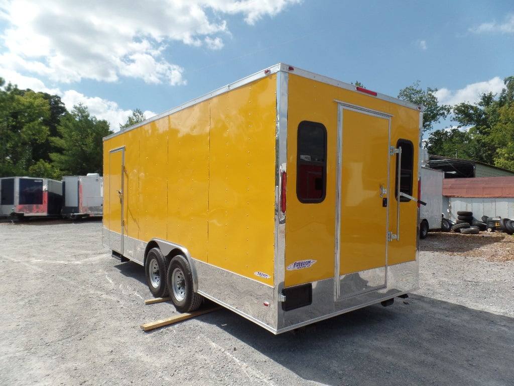 417-8.5-x-20-concession-food-trailer-yellow-event-catering-7.jpg 8.5' x 20' Concession Food Trailer Yellow Event Catering