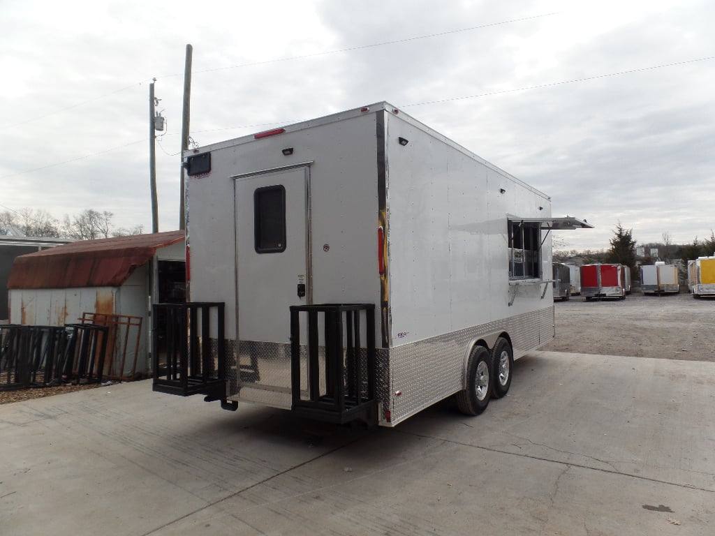 418-8.5-x-20-concession-food-white-custom-event-trailer-12.jpg 8.5' x 20' Concession Food White Custom Event Trailer