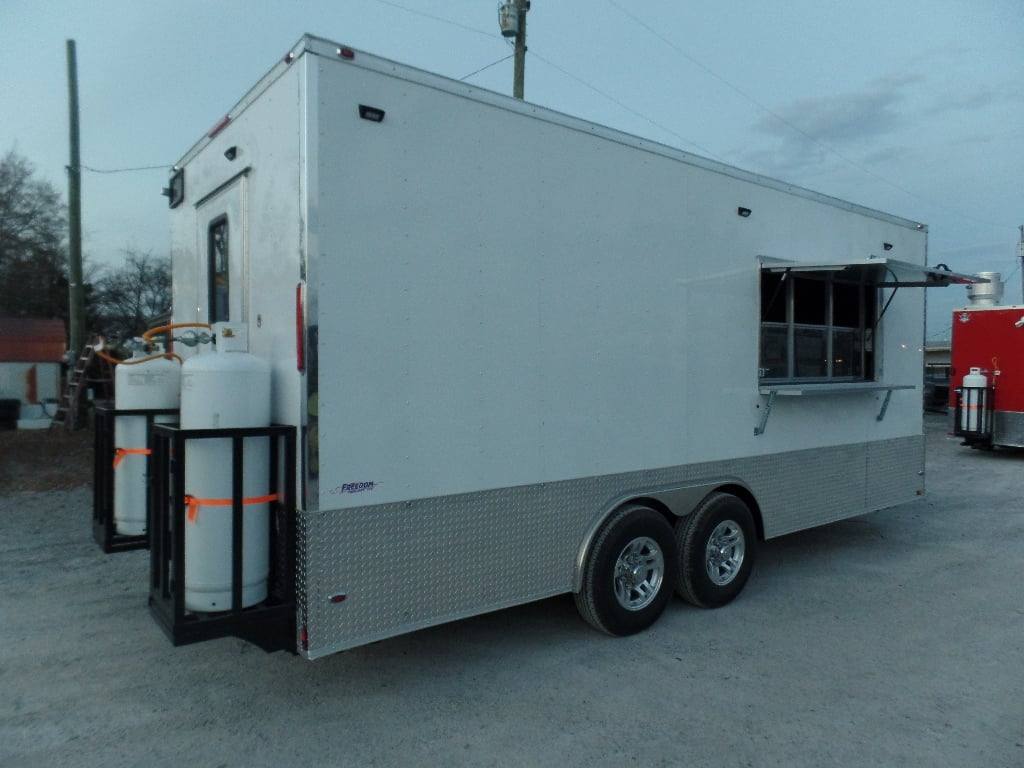 419-8.5-x-20-concession-food-white-trailer-with-appliances-1.jpg 8.5' x 20' Concession Food White Trailer With Appliances