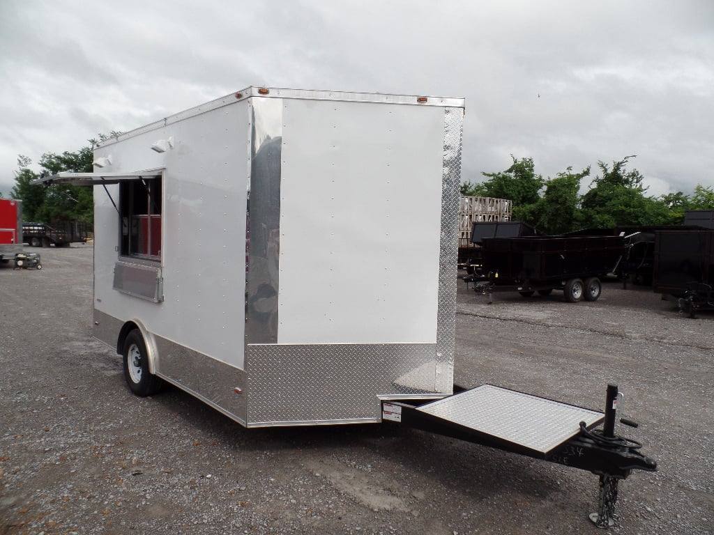42-8.5-x-12-concession-food-trailer-white-event-catering-7.jpg 8.5' x 12' Concession Food Trailer White Event Catering