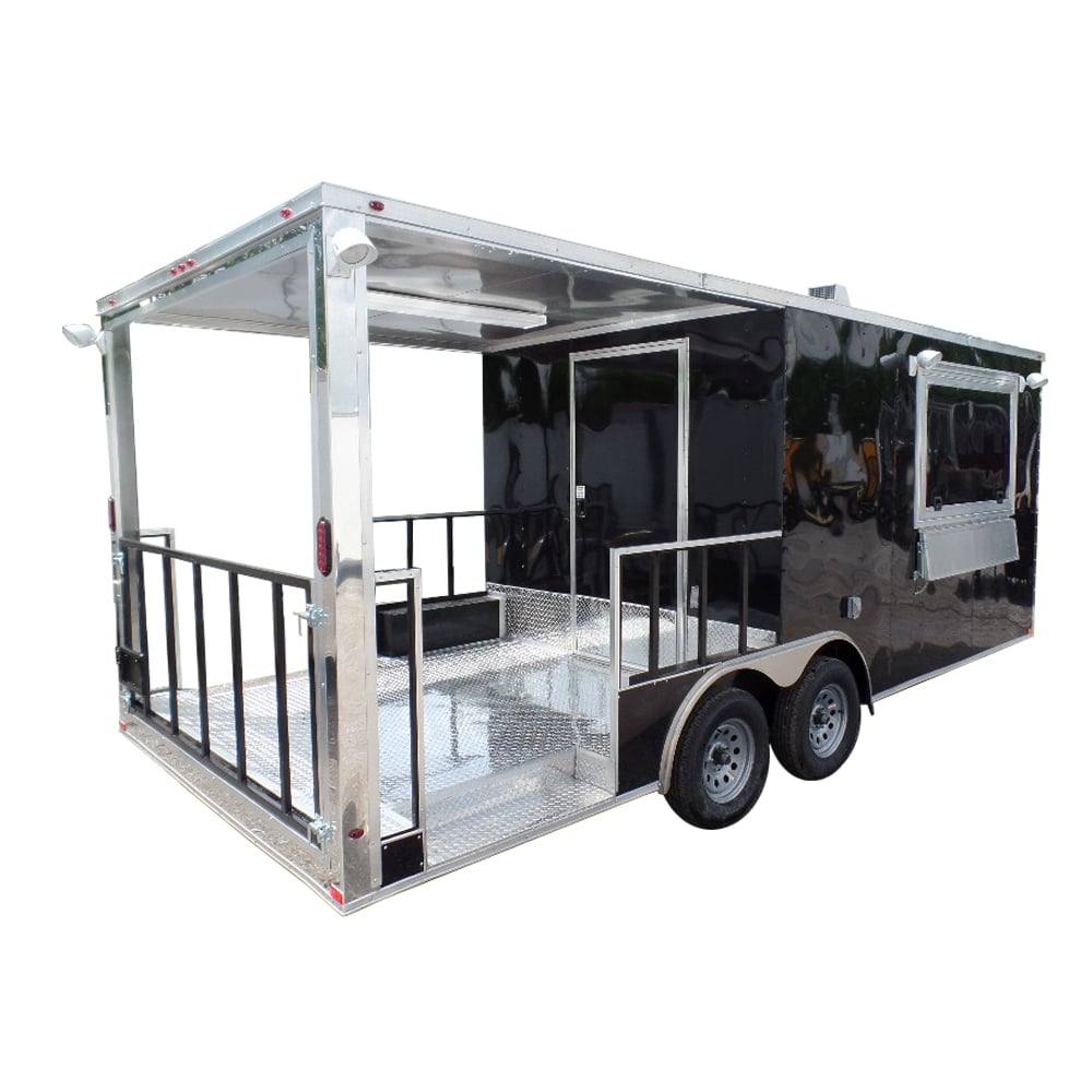 420-8.5-x-20-concession-trailer-black-bbq-food-event-catering-1.jpg 8.5' x 20' Concession Trailer Black BBQ Food Event Catering