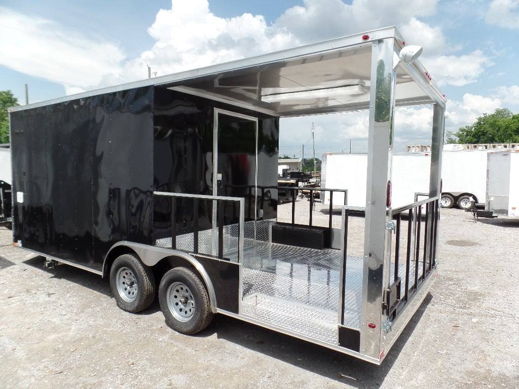 420-8.5-x-20-concession-trailer-black-bbq-food-event-catering-13.jpg 8.5' x 20' Concession Trailer Black BBQ Food Event Catering