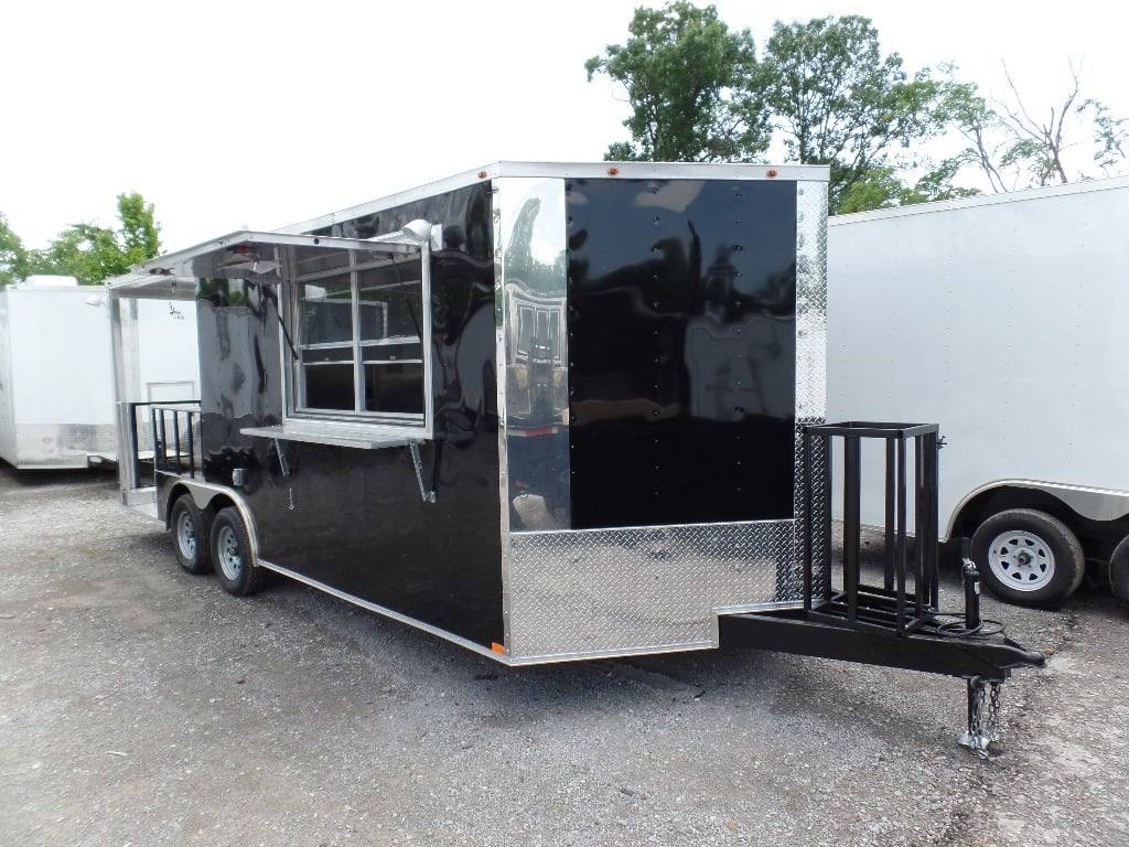 420-8.5-x-20-concession-trailer-black-bbq-food-event-catering-17.jpg 8.5' x 20' Concession Trailer Black BBQ Food Event Catering