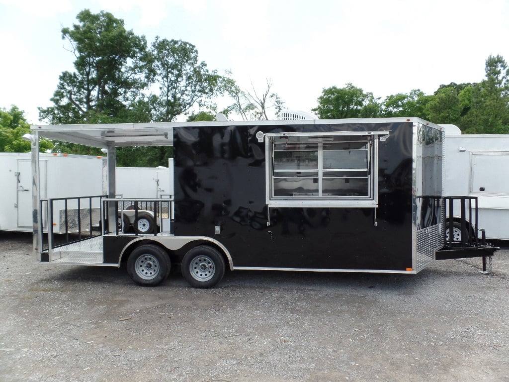 420-8.5-x-20-concession-trailer-black-bbq-food-event-catering-21.jpg 8.5' x 20' Concession Trailer Black BBQ Food Event Catering