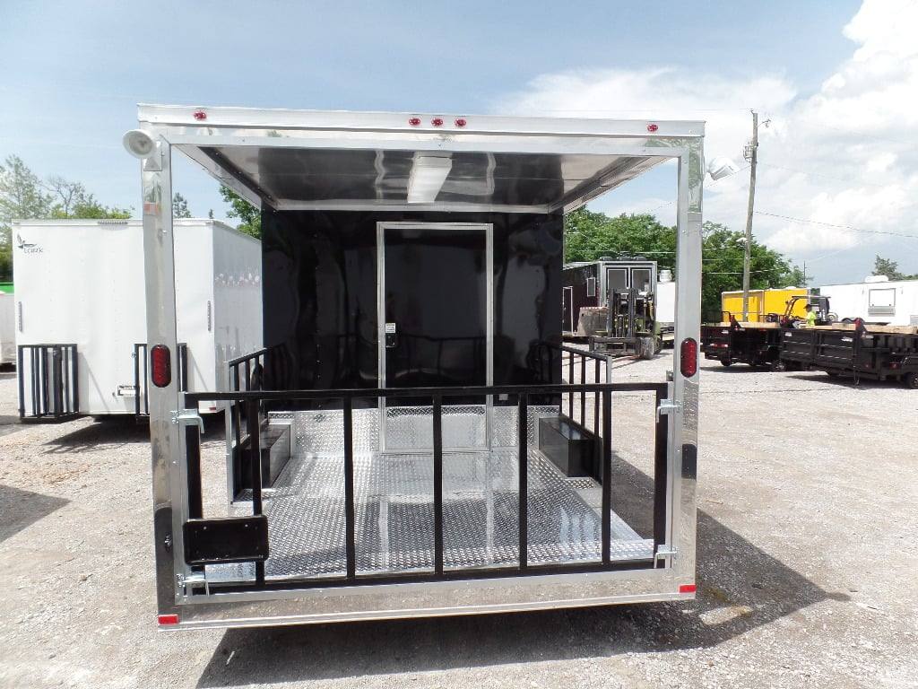 420-8.5-x-20-concession-trailer-black-bbq-food-event-catering-4.jpg 8.5' x 20' Concession Trailer Black BBQ Food Event Catering