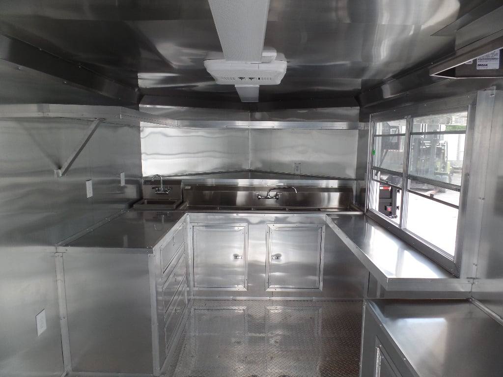 420-8.5-x-20-concession-trailer-black-bbq-food-event-catering-5.jpg 8.5' x 20' Concession Trailer Black BBQ Food Event Catering