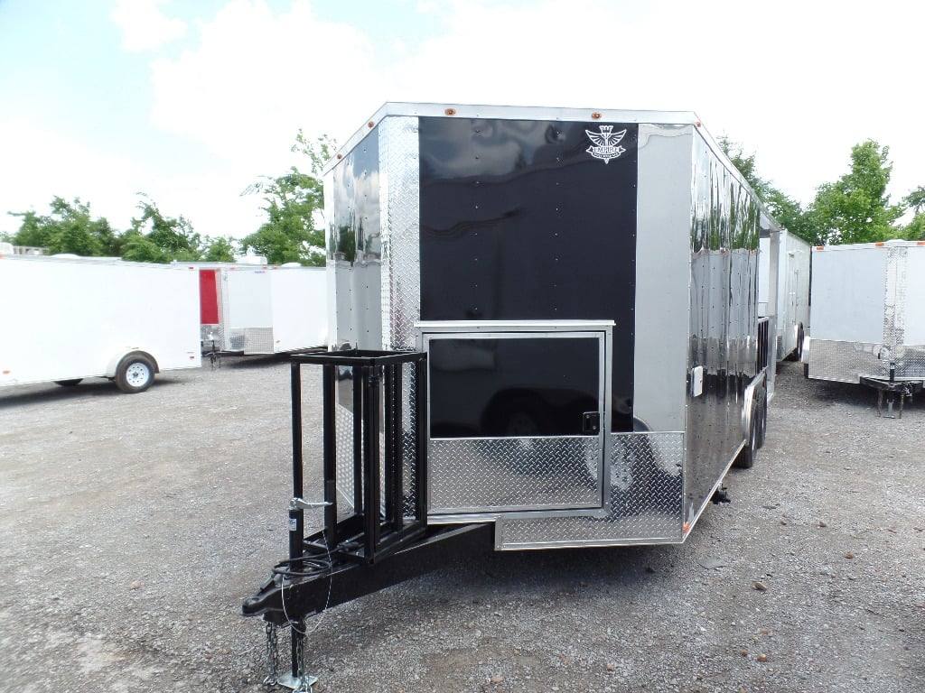 420-8.5-x-20-concession-trailer-black-bbq-food-event-catering-8.jpg 8.5' x 20' Concession Trailer Black BBQ Food Event Catering