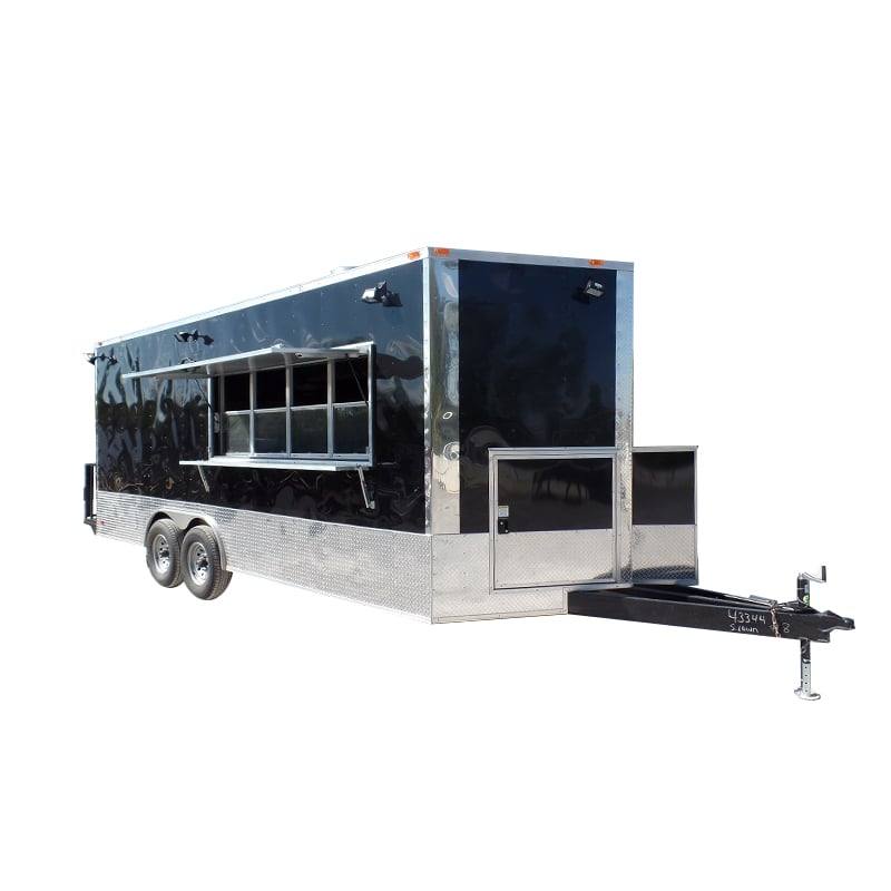 421-8.5-x-20-concession-trailer-black-food-event-catering-1.jpg 8.5' X 20' Concession Trailer Black Food Event Catering