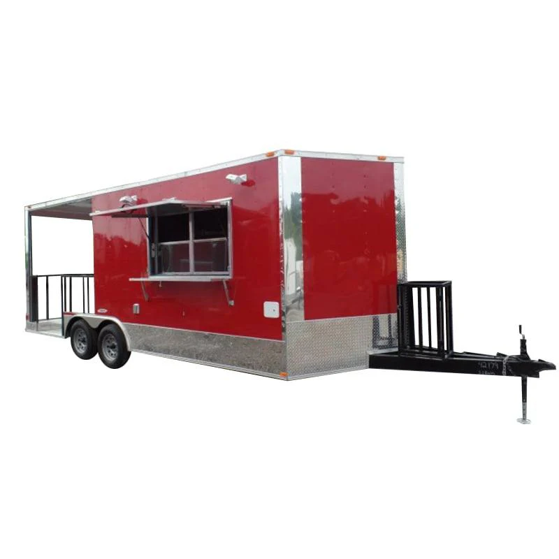 8.5' x 20' Concession Trailer Red BBQ Food Event Catering