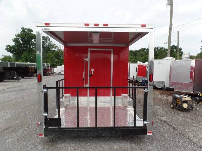 8.5' x 20' Concession Trailer Red BBQ Food Event Catering