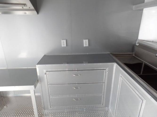 8.5' x 20' Concession Trailer Red BBQ Food Event Catering