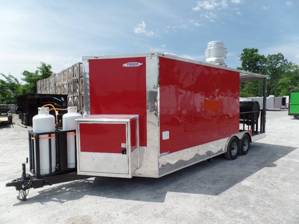 426-8.5-x-20-concession-trailer-red-bbq-food-event-catering-22.jpg 8.5' x 20' Concession Trailer Red BBQ Food Event Catering