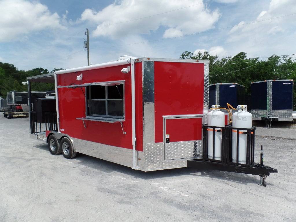 426-8.5-x-20-concession-trailer-red-bbq-food-event-catering-6.jpg 8.5' x 20' Concession Trailer Red BBQ Food Event Catering