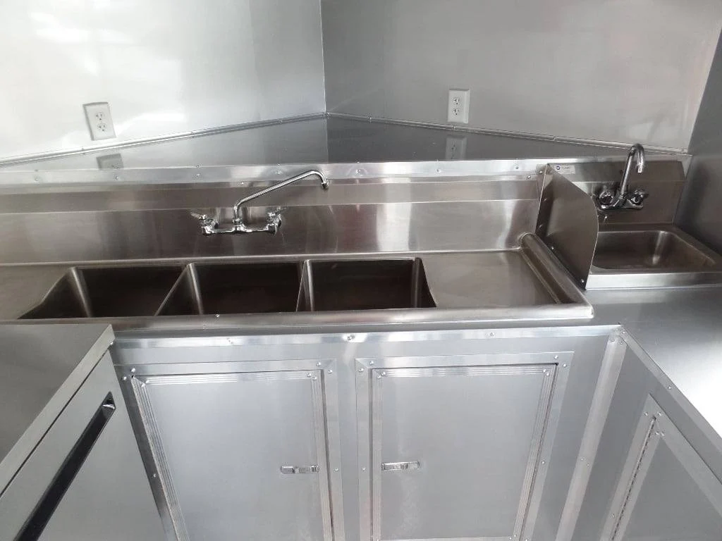 426-8.5-x-20-concession-trailer-red-bbq-food-event-catering-8.webp 8.5' x 20' Concession Trailer Red BBQ Food Event Catering