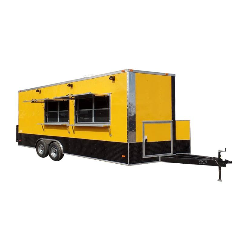 428-8.5-x-20-concession-trailer-yellow-food-event-catering-1.jpg 8.5' x 20' Concession Trailer Yellow Food Event Catering