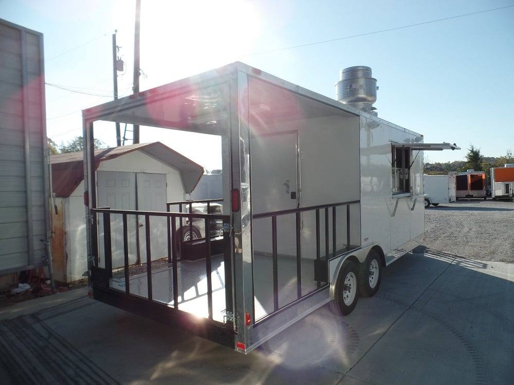 8.5' x 20' Concession White BBQ Food Event Catering