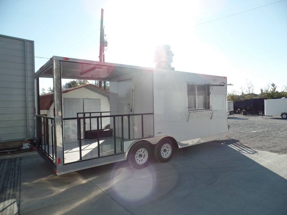 8.5' x 20' Concession White BBQ Food Event Catering