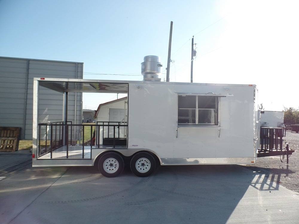 8.5' x 20' Concession White BBQ Food Event Catering
