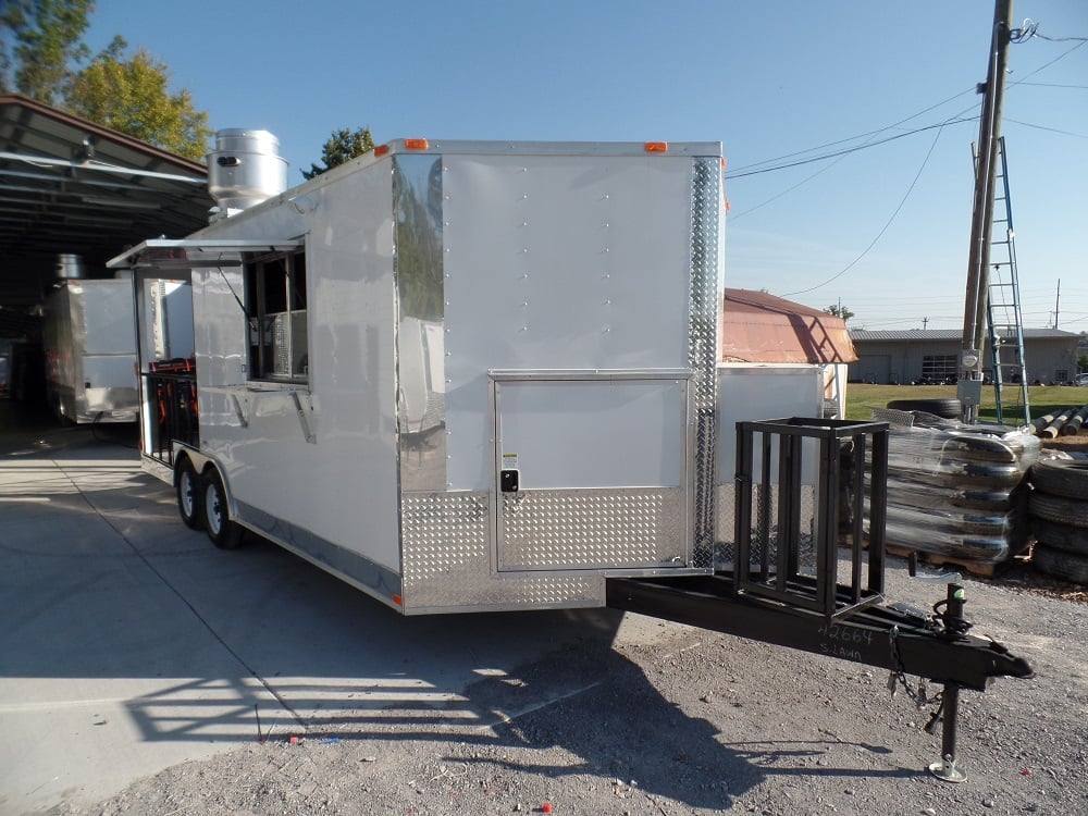 8.5' x 20' Concession White BBQ Food Event Catering