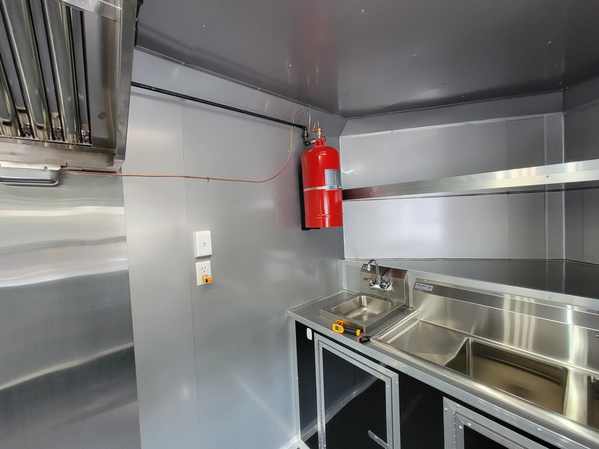 8.5' X 20' Custom Concession Trailer Black With Blackout Food Event Catering