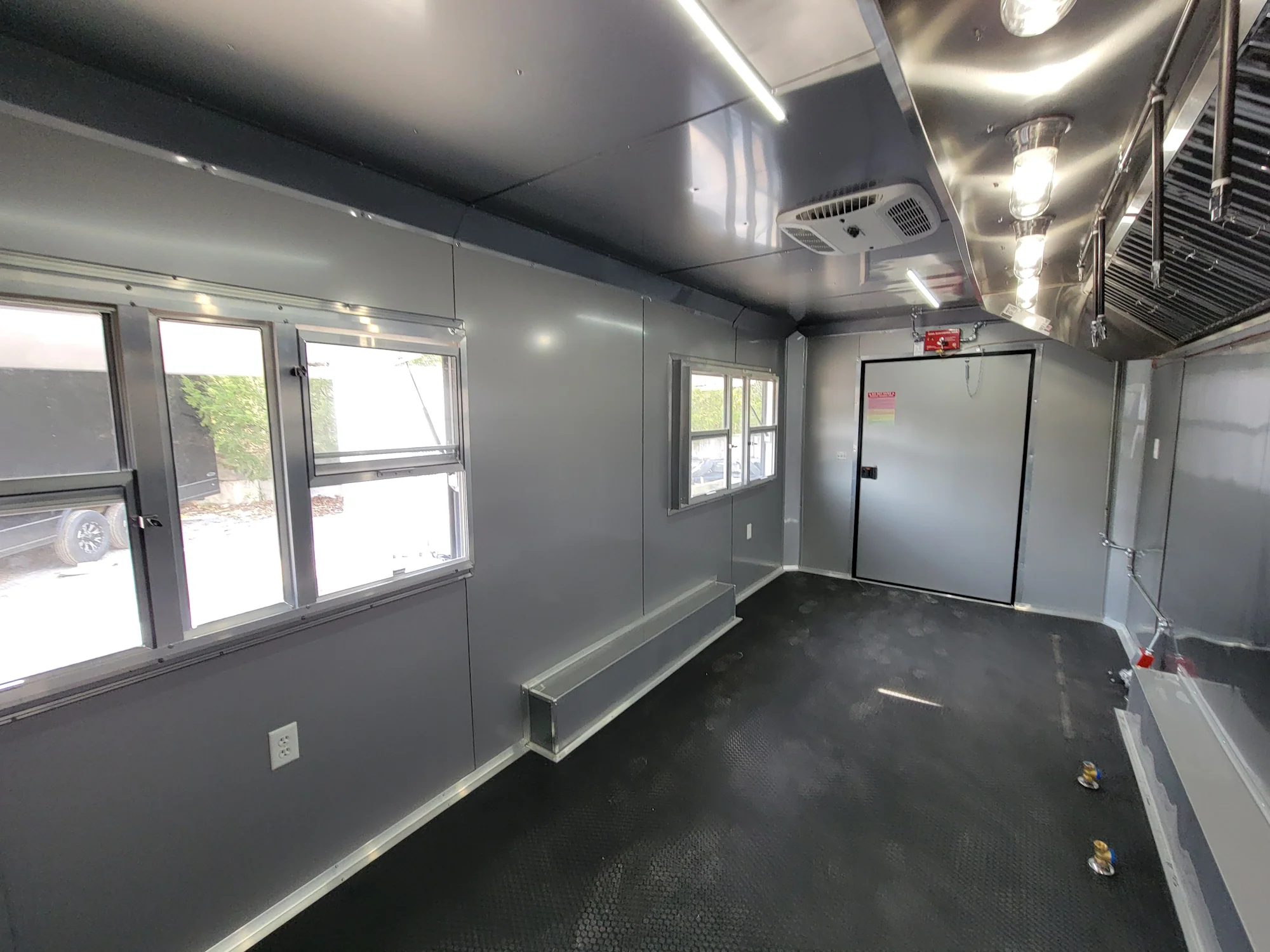 8.5' X 20' Custom Concession Trailer Black With Blackout Food Event Catering