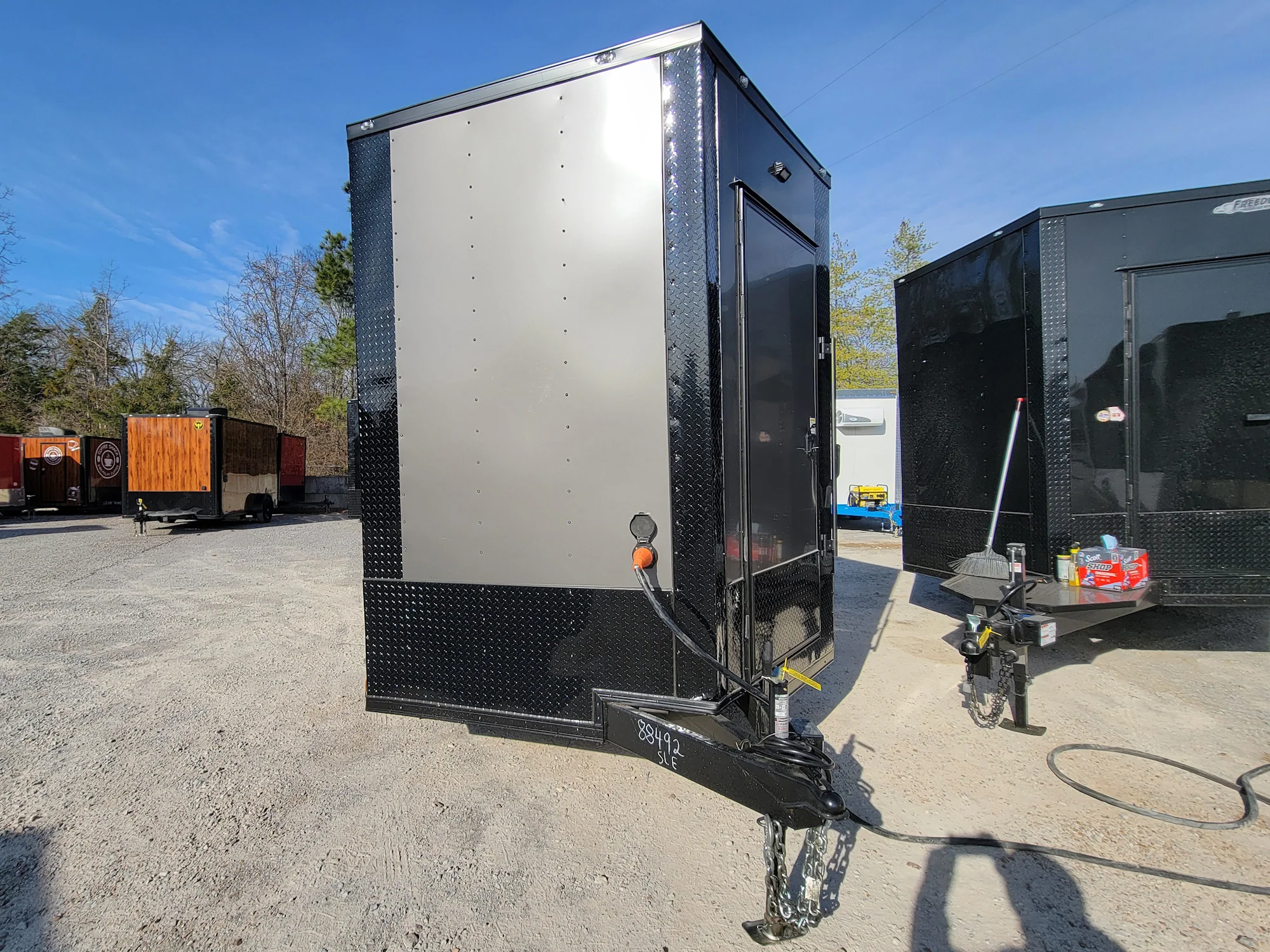 432-8.5-x-20-custom-enclosed-trailer-charcoal-with-blackout-office-and-mobile-command-3.webp 8.5' X 20' Custom Enclosed Trailer Charcoal With Blackout Office and Mobile Command