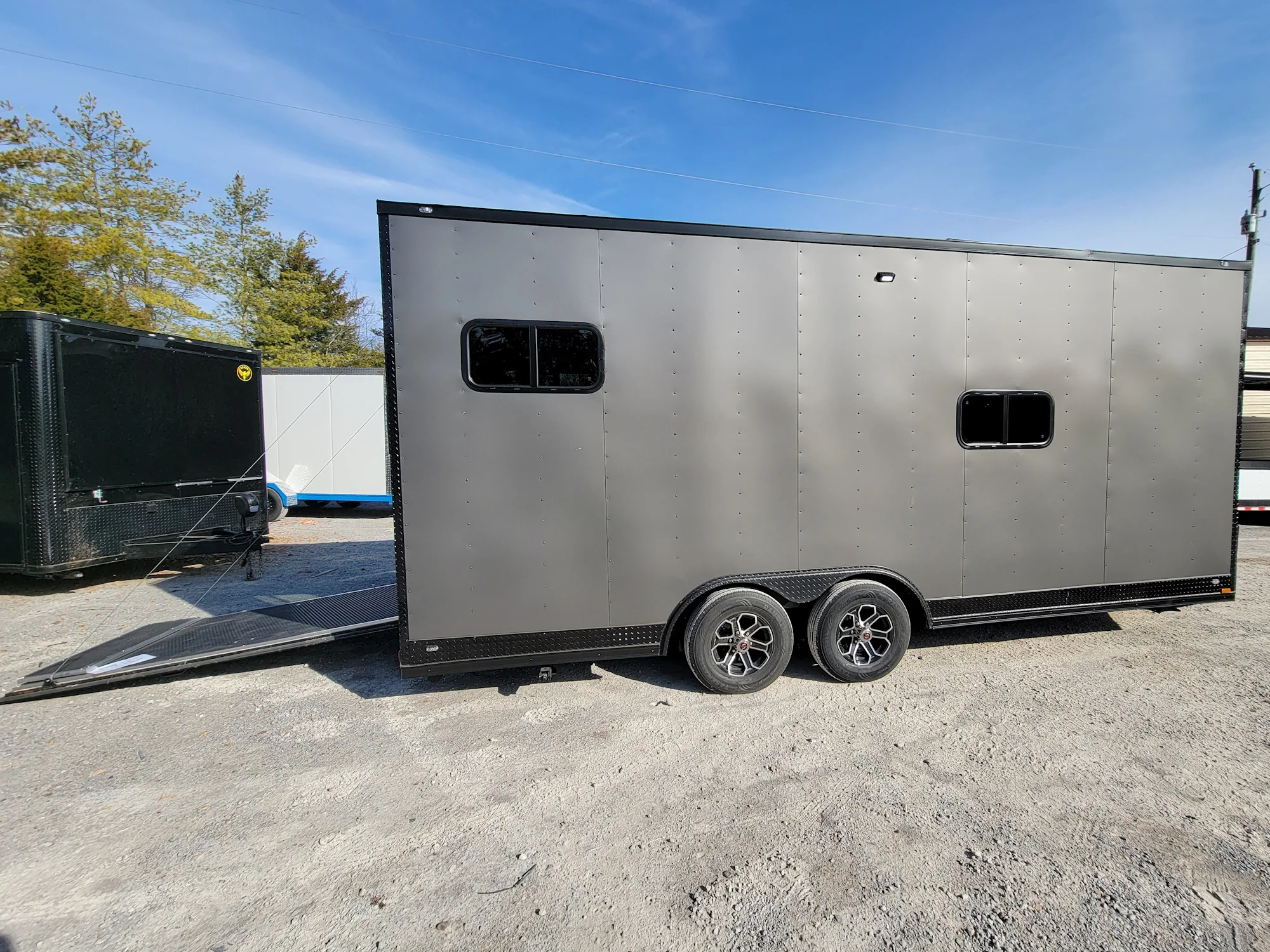 432-8.5-x-20-custom-enclosed-trailer-charcoal-with-blackout-office-and-mobile-command-5.webp 8.5' X 20' Custom Enclosed Trailer Charcoal With Blackout Office and Mobile Command
