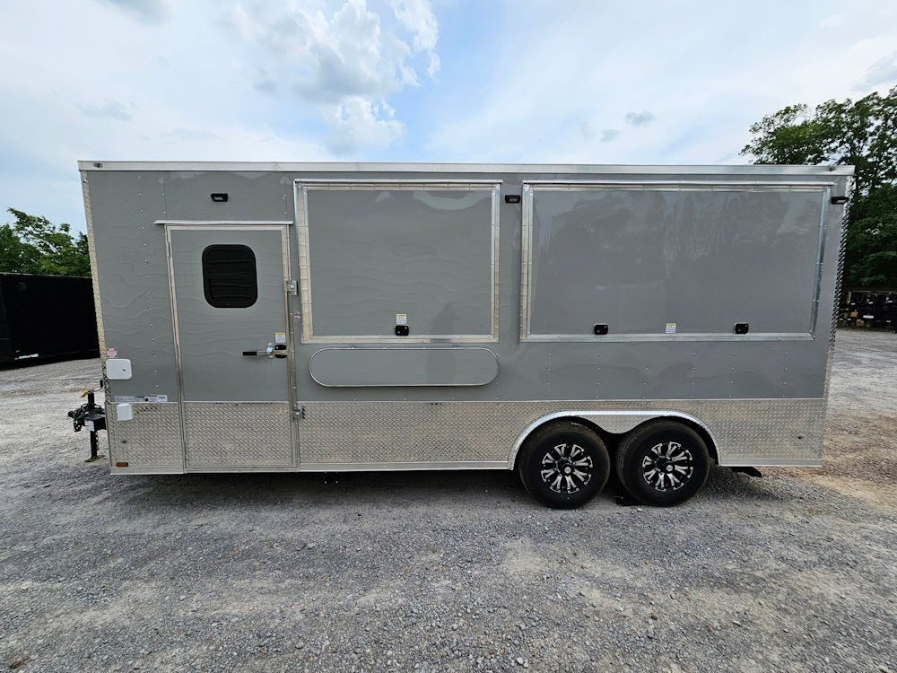 435-8.5-x-20-dove-gray-custom-concession-pizza-trailer-4.jpg 8.5' X 20' Dove Gray Custom Concession Pizza Trailer