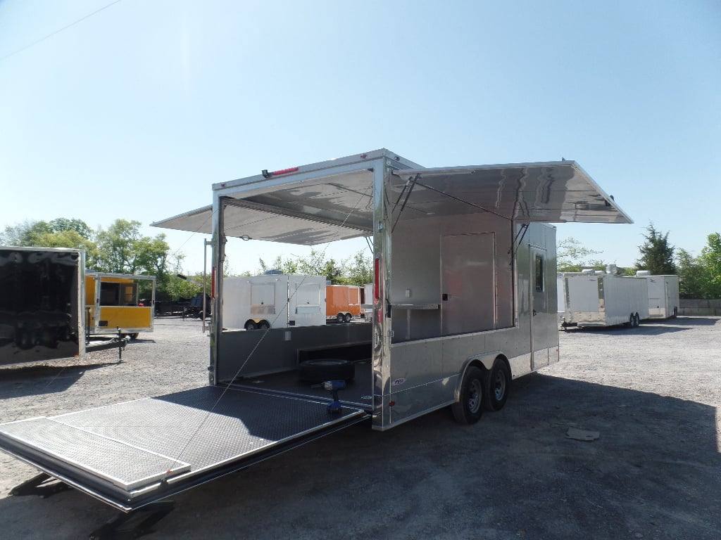 436-8.5-x-20-dove-grey-bbq-event-concession-food-trailer-11.jpg 8.5' x 20' Dove Grey BBQ Event Concession Food Trailer