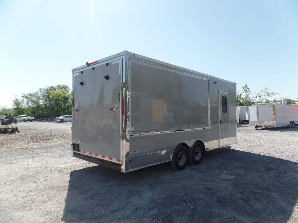 436-8.5-x-20-dove-grey-bbq-event-concession-food-trailer-13.jpg 8.5' x 20' Dove Grey BBQ Event Concession Food Trailer
