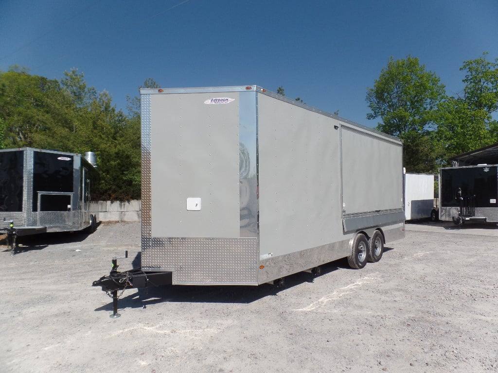 436-8.5-x-20-dove-grey-bbq-event-concession-food-trailer-17.jpg 8.5' x 20' Dove Grey BBQ Event Concession Food Trailer