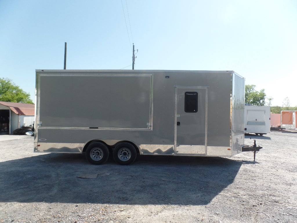 436-8.5-x-20-dove-grey-bbq-event-concession-food-trailer-3.jpg 8.5' x 20' Dove Grey BBQ Event Concession Food Trailer