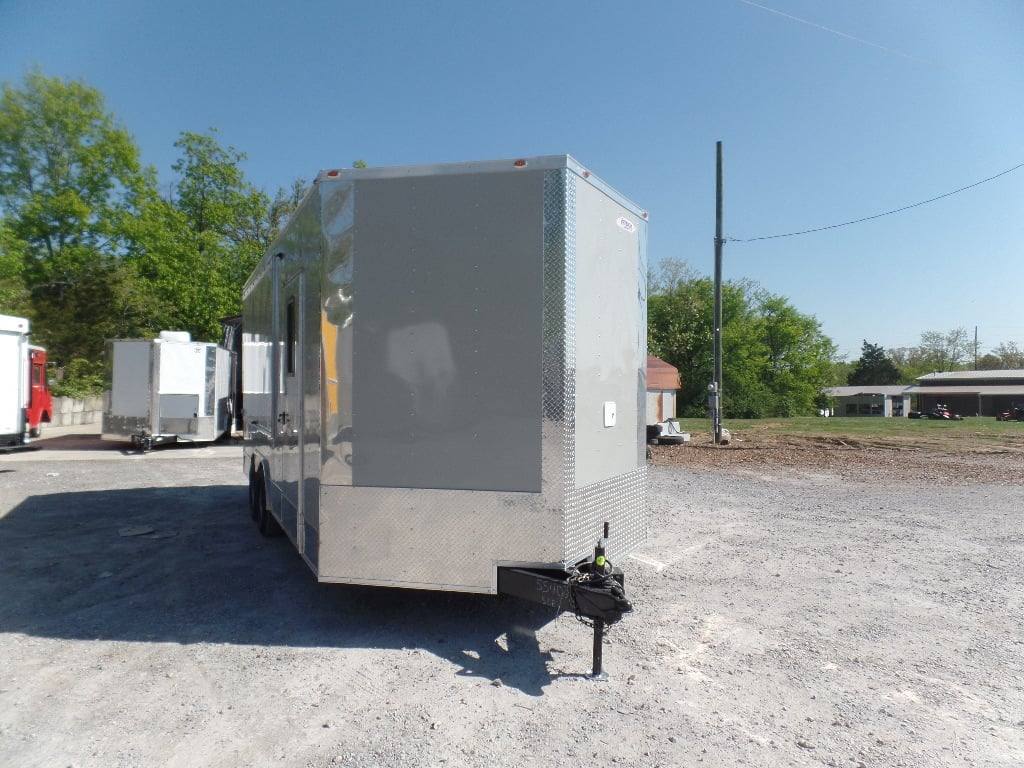 436-8.5-x-20-dove-grey-bbq-event-concession-food-trailer-4.jpg 8.5' x 20' Dove Grey BBQ Event Concession Food Trailer